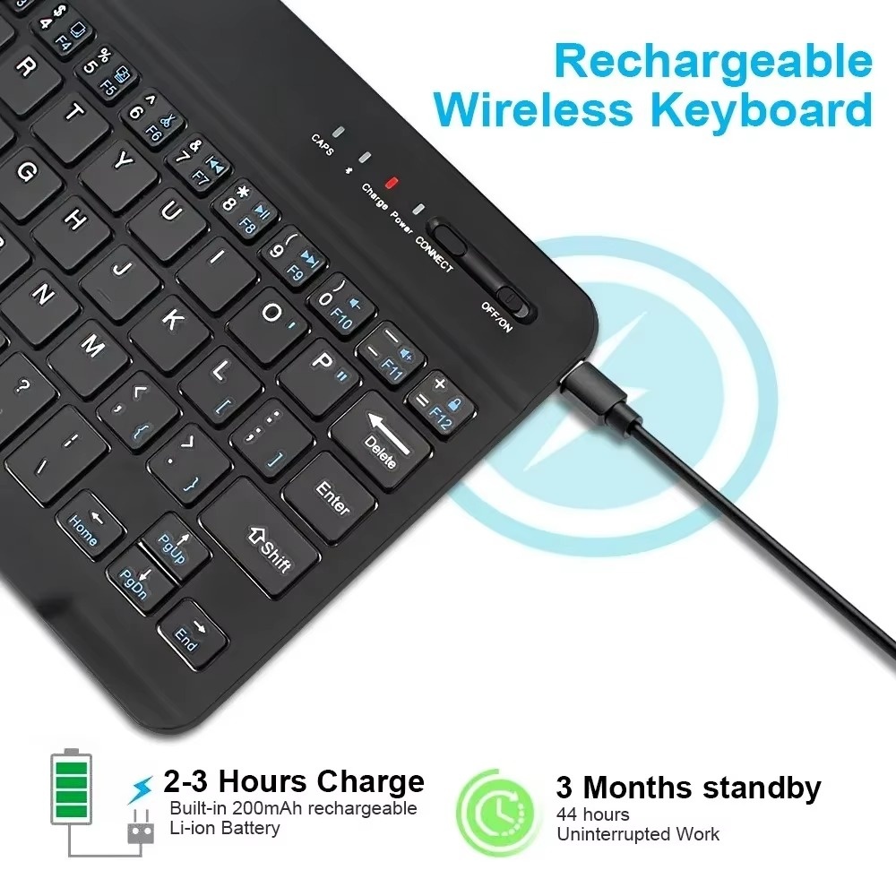 Tablet Accessories Kit - 7/10 インチ Bluetooth ワイヤレス英語キーボード最大 10 メートルのワイヤレス範囲充電式