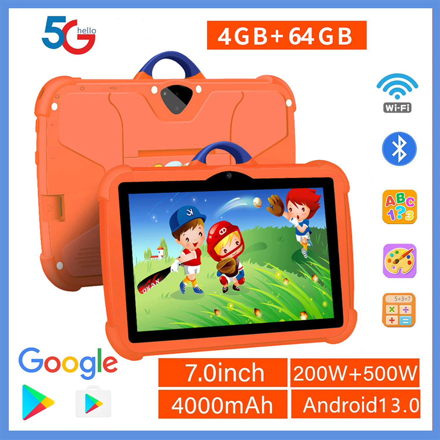 Kids Tablet With Accessories - 新しい 5 グラム WiFi 7 インチ