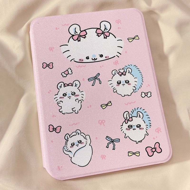 Tablet Accessories Case - アニメちいかわモモンガ漫画 iPad タブレットケースに適した 360 回転ペントレイ付き落下防止耐摩耗性かわいい素敵な