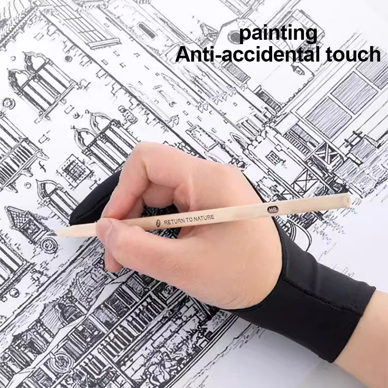 2本指描画手袋 アンチタッチペイント手袋 iPad タブレッ - Drawing Glove Artist のレビューと価格