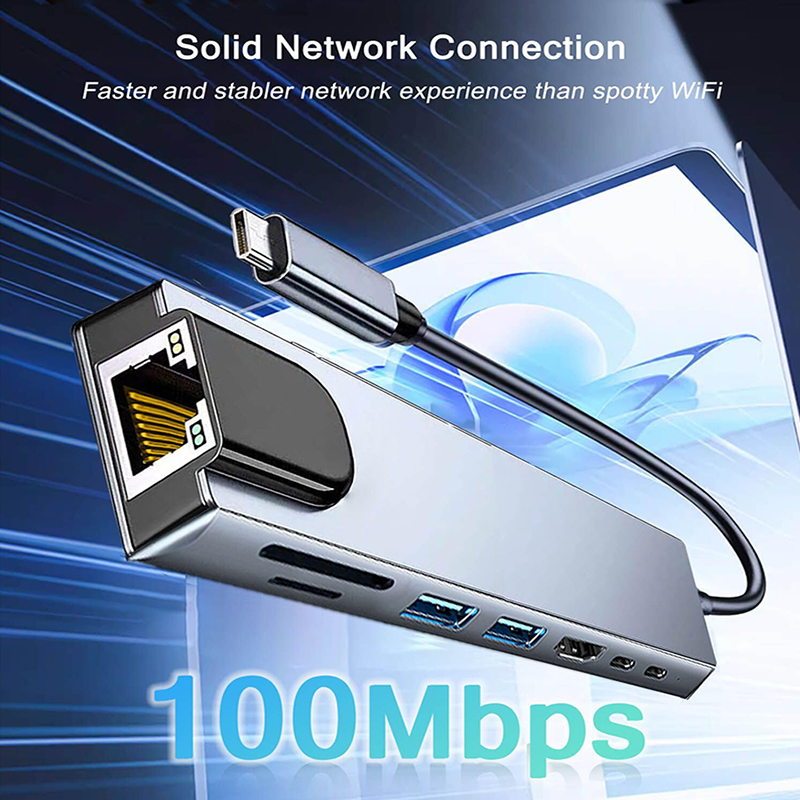 8 In 1 USB Type C ハブ MacBook P - Hdmi Adapter Tablet のレビューと価格
