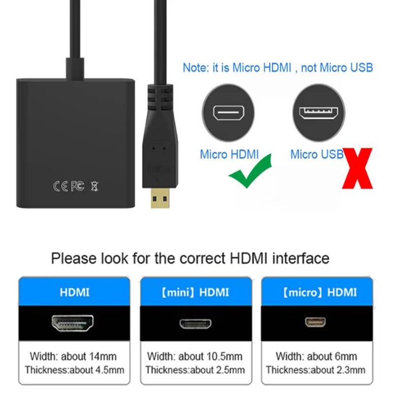 マイクロ HDMI から VGA コネクタ マイクロ HDM - Hdmi Adapter Tablet のレビューと価格
