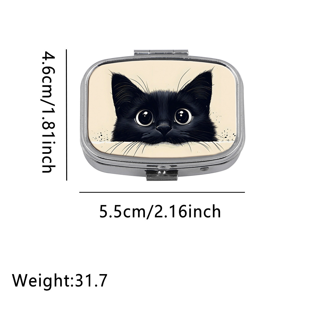 かわいい黒猫旅行ピルオーガナイザーポケットポータブルピル収納 - Tablet Accessories Case のレビューと価格