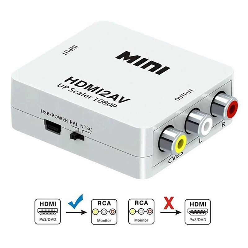 1080P HDMI 互換 AV RCA コンバーターボック - Hdmi Adapter Tablet のレビューと価格